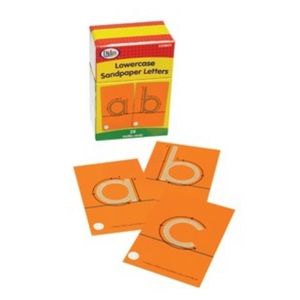 Orange Lowercase Sandpaper Letters